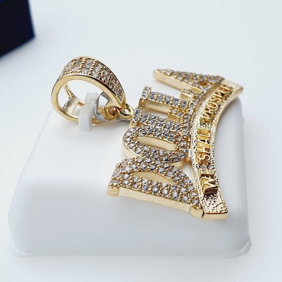 "14K Gold Plated Cubic Zircon Pendant, INUS1BR072 - Picture 2 of 9